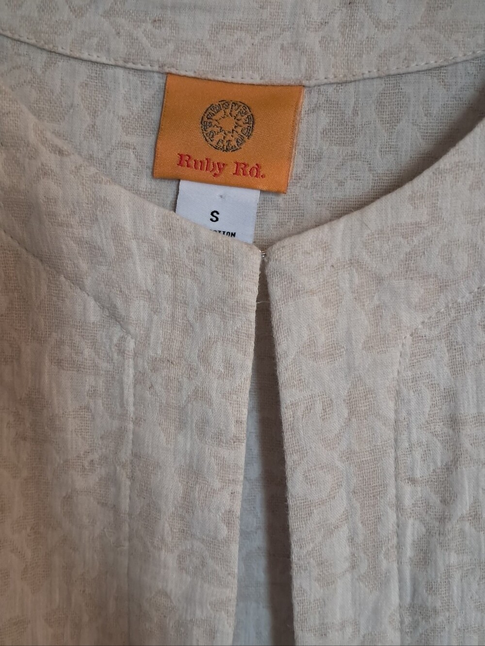 Ruby Rd. Cream Open Front Textured Jacket - Picture 2 of 15